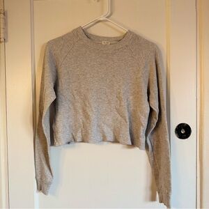 Brandy Melville Gray Cropped Sweatshirt
